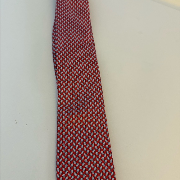 Tommy Hilfiger Other - Tommy Hilfiger Red and White Turtle 100% Silk‎ Tie